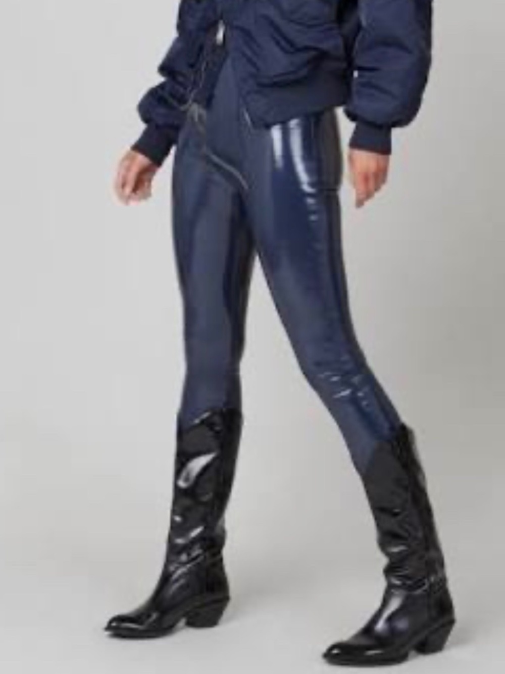 Spanx Faux Leather Shaping Leggings - Size SmalL